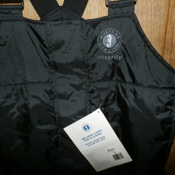 Mustang Survival Integrity Flotation Bib Pant MP4222 X-Large Black New w/ Tags - Picture 6 of 16